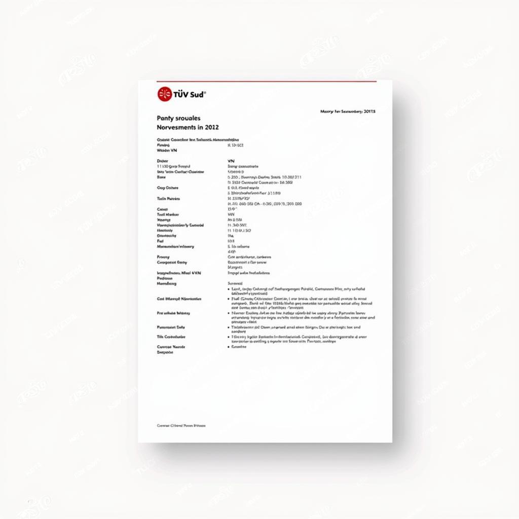 Beispiel eines Datenblatt TÜV Süd PDF