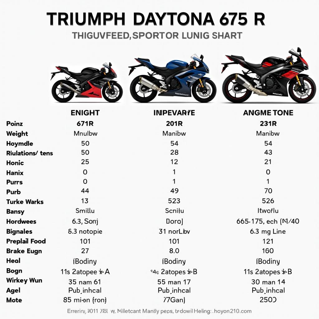 Comparaison de la Triumph Daytona 675 R avec d'autres motos Supersport