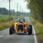 Deutscher Hot Rod auf der Straße