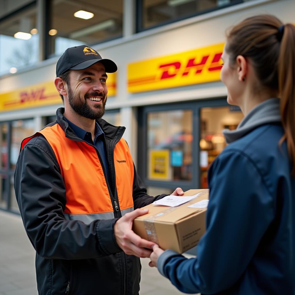 Lieferung von Diagnosegeräten an einen DHL Paketshop in Lahr