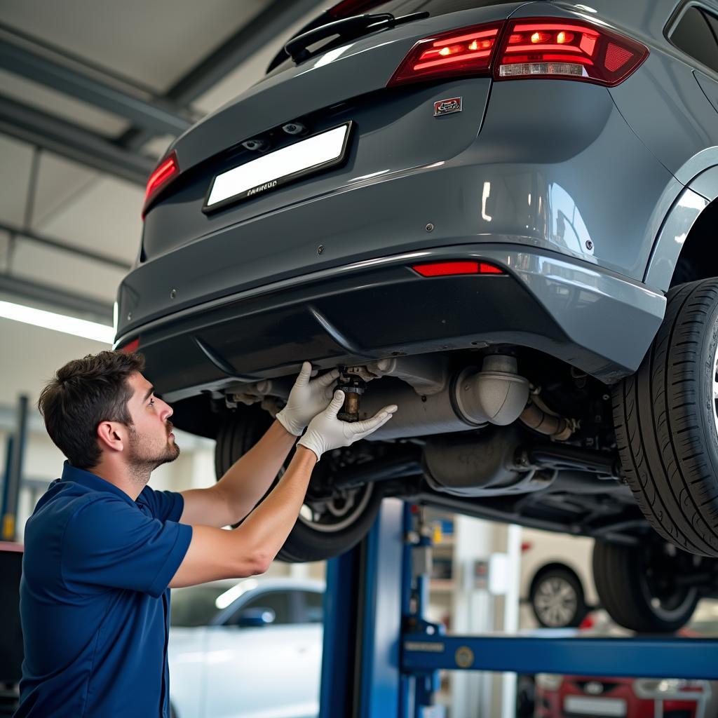 Auto in der Werkstatt zur Diagnose