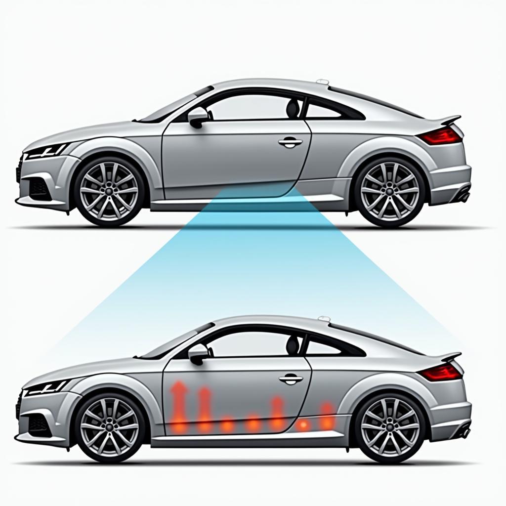 Audi TT 8J Diffusor Funktion