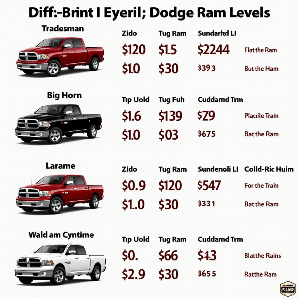 Dodge Ram Neupreis: Vergleich der Ausstattungsvarianten