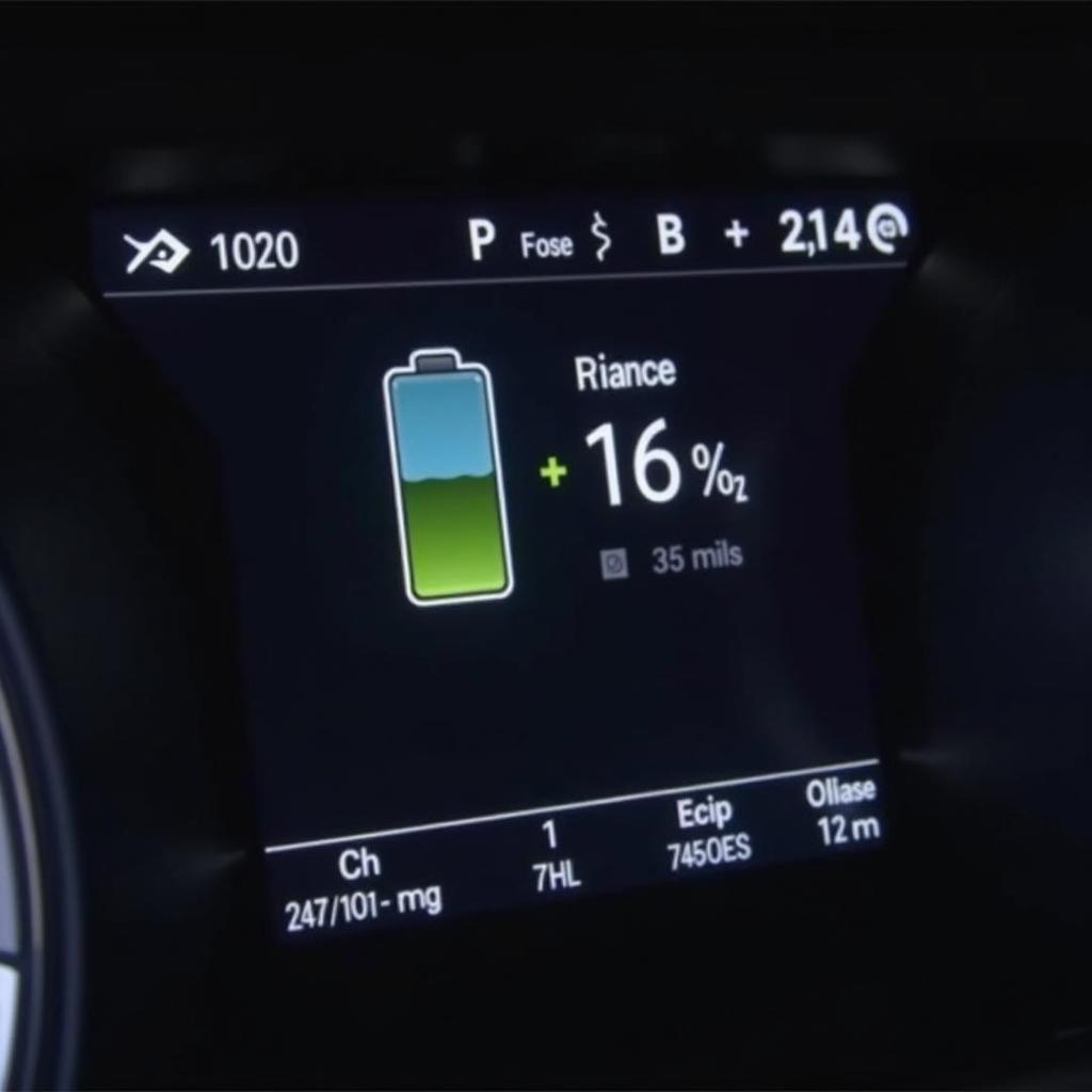 E-Golf Batteriekapazität Anzeige im Fahrzeug