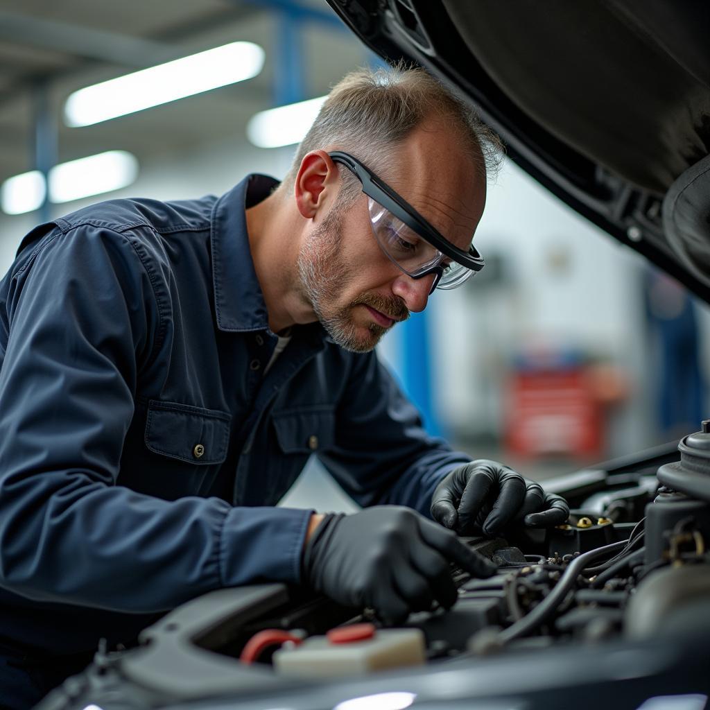 Elmer Versmold - Ein erfahrener Kfz-Mechaniker aus Versmold bei der Arbeit.