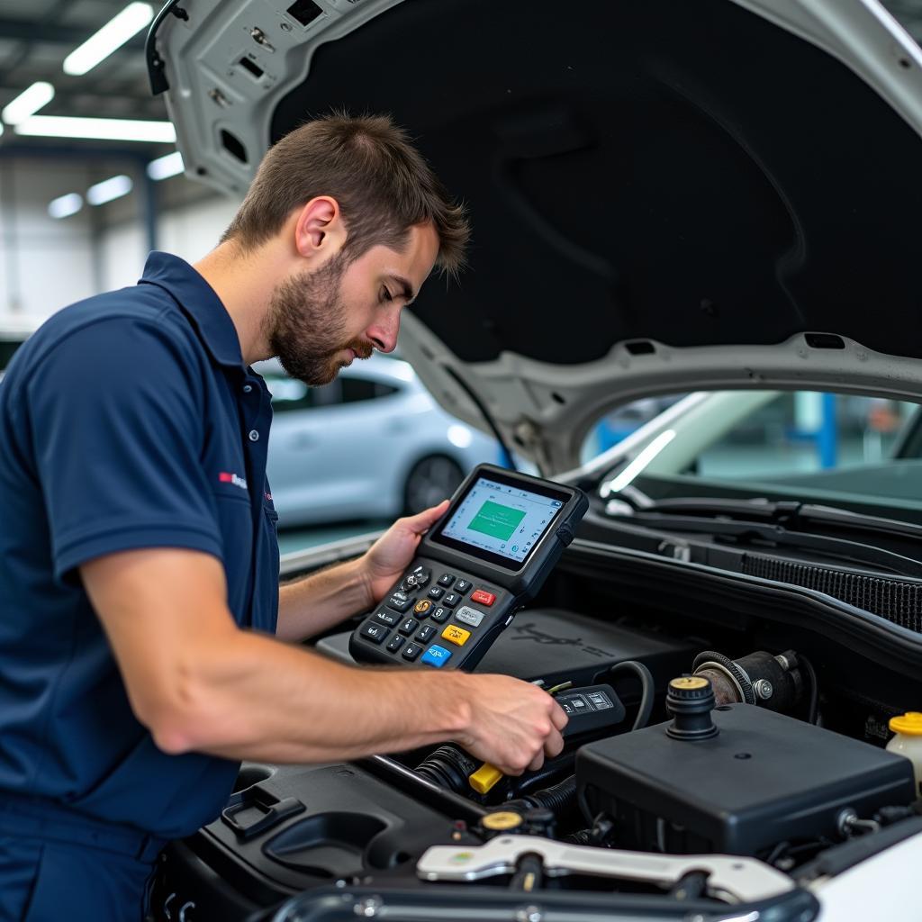 Diagnóstico e reparo de veículos a diesel Euro 3 em uma oficina