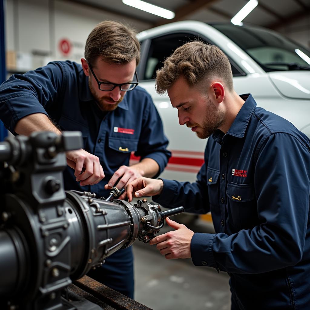 Professionelle Reparatur des Fiat 500 Abarth Automatikgetriebes