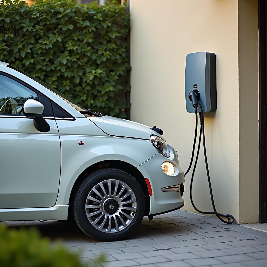 Fiat 500e Laden zu Hause