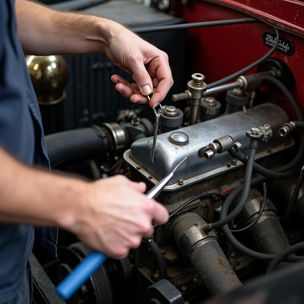 Réparation du moteur d'un Ford Model A