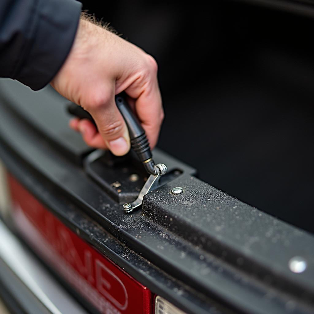 Reparatur der Kofferraumabdeckung Halterung