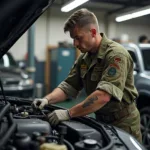 Full Metal Jacket Sergeant in der Werkstatt: Disziplin und Führung.