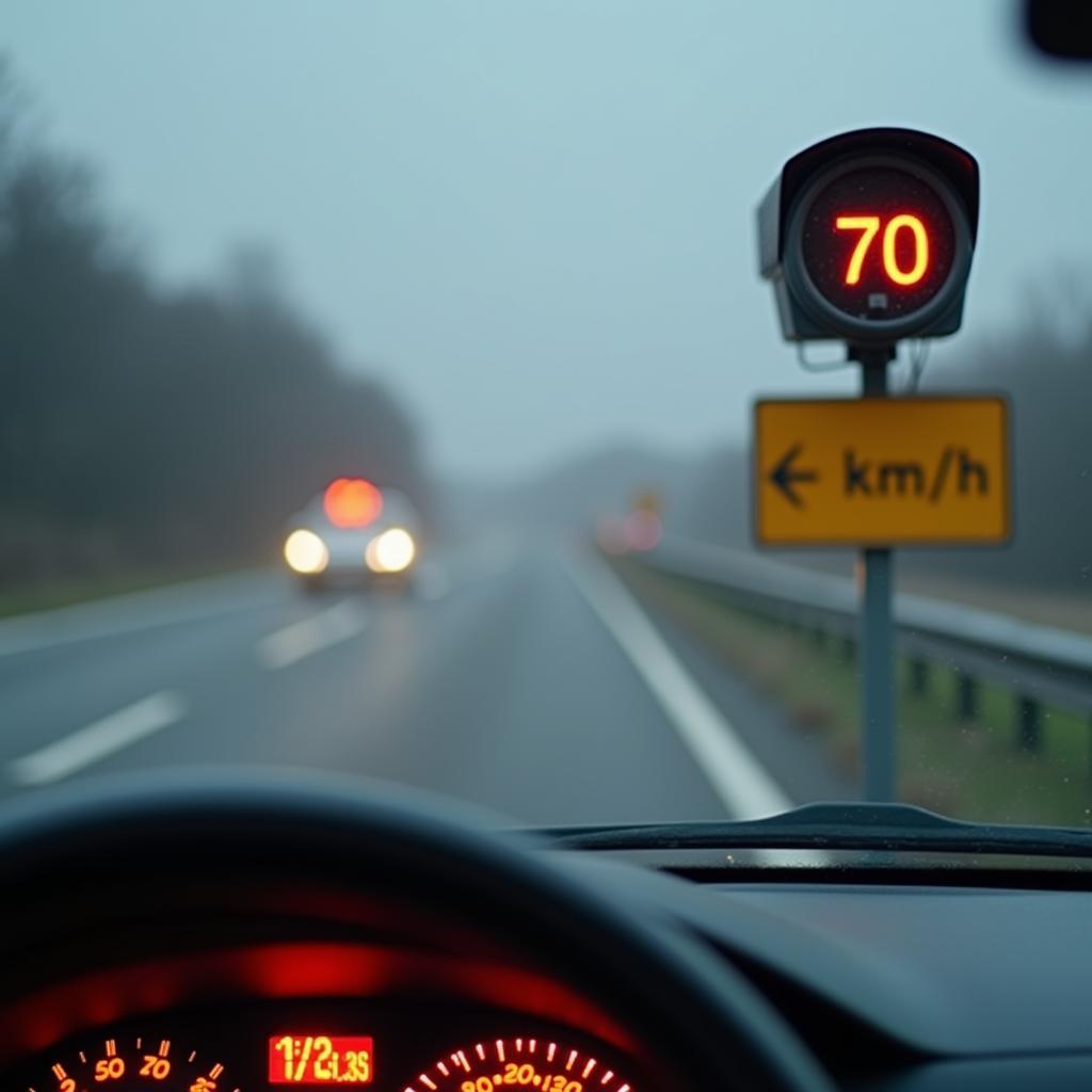 Geblitzt in der 70er Zone mit 100 km/h