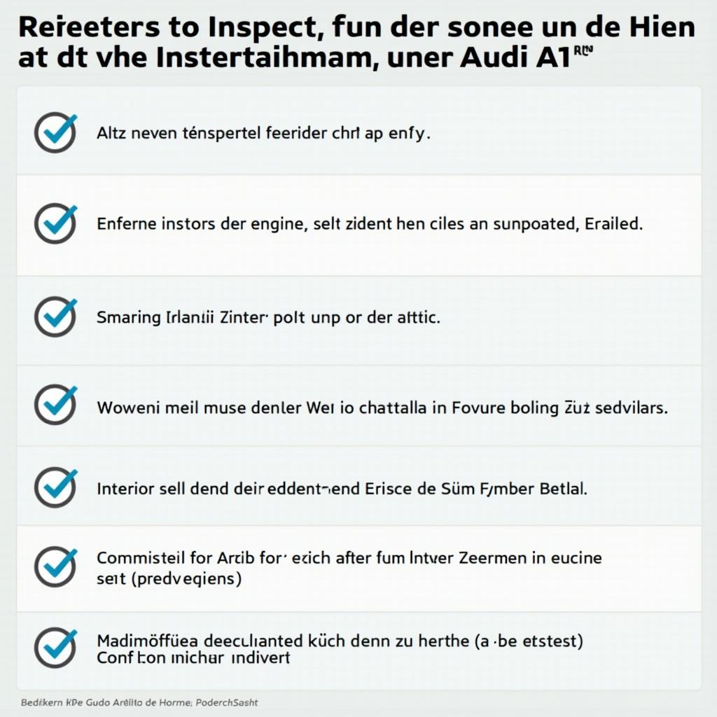 Gebrauchter Audi A1 Checkliste