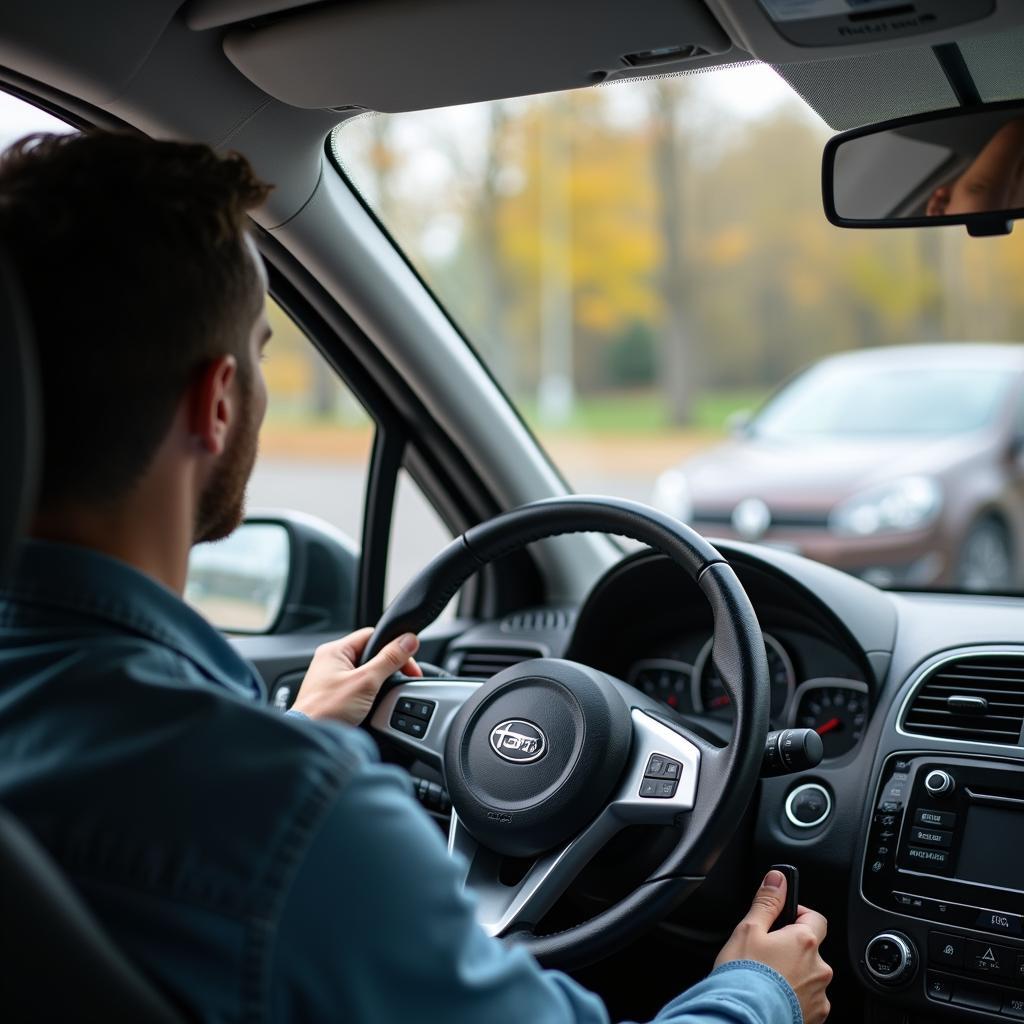 Test drive com um carro usado em Dresden