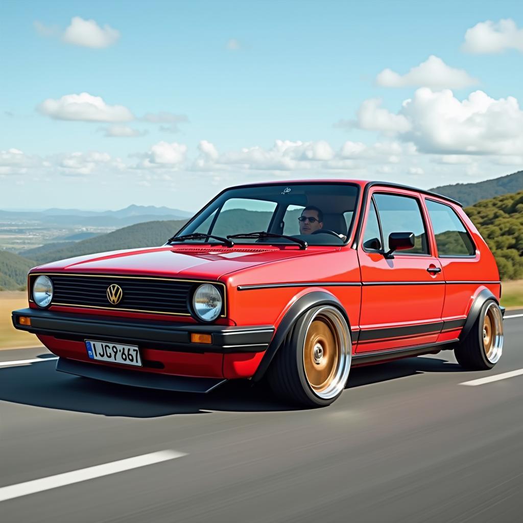 Golf 2 Boston Felgen auf der Strasse