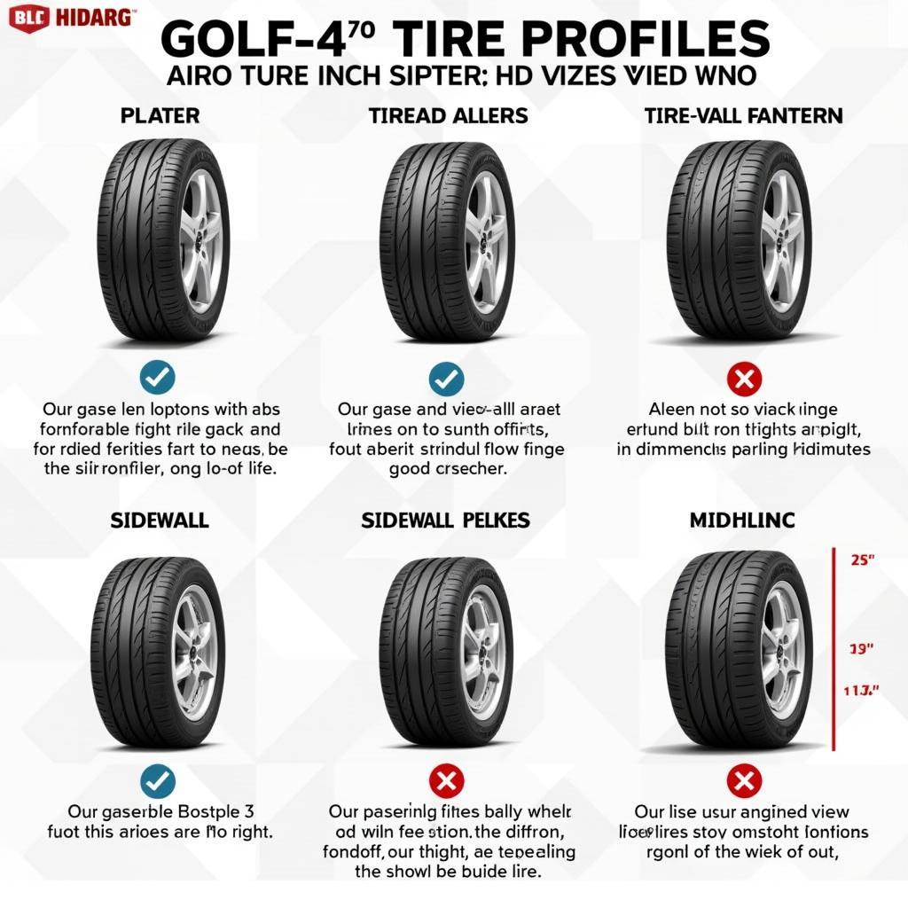 Vergleich verschiedener Reifenprofile für 19 Zoll Felgen am Golf 4