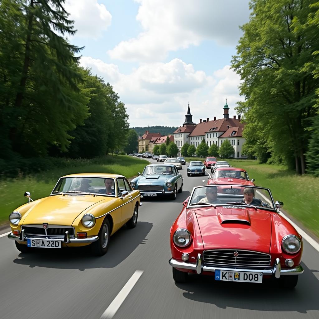 Gruppe von Autos beim Hannover Cruising