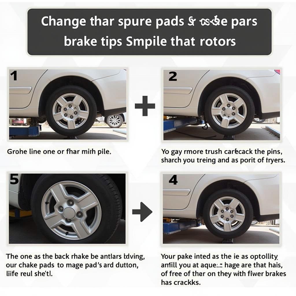 Mechanic following H&B video tutorial for brake replacement