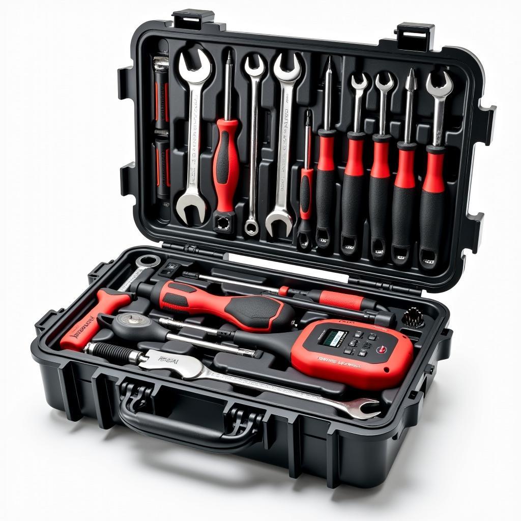 High-quality pilot case with tools for auto repair