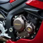 Detailansicht des Motors einer Honda CBR600RR