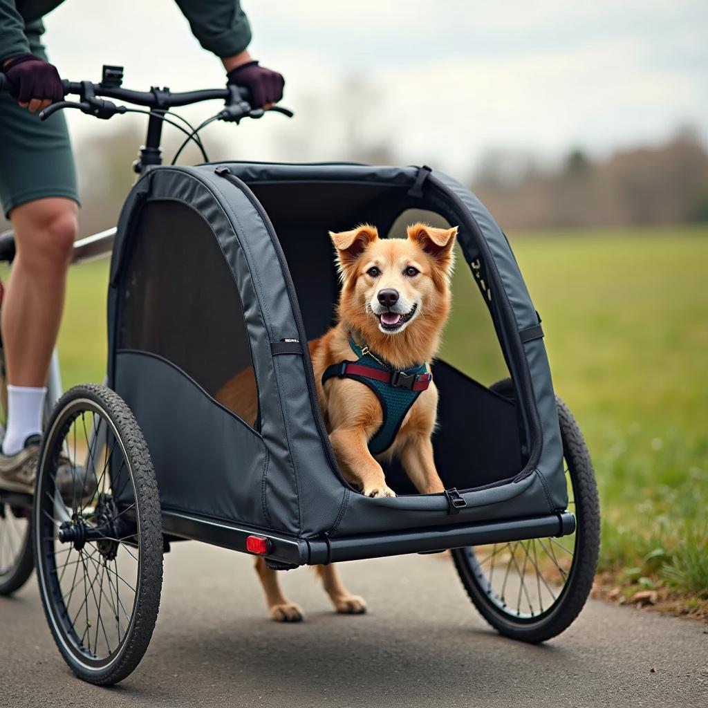 Sicherer Transport für Hunde im Beiwagen