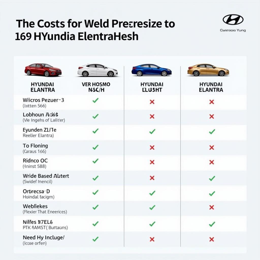 Hyundai Elantra Preisvergleich verschiedener Modelle