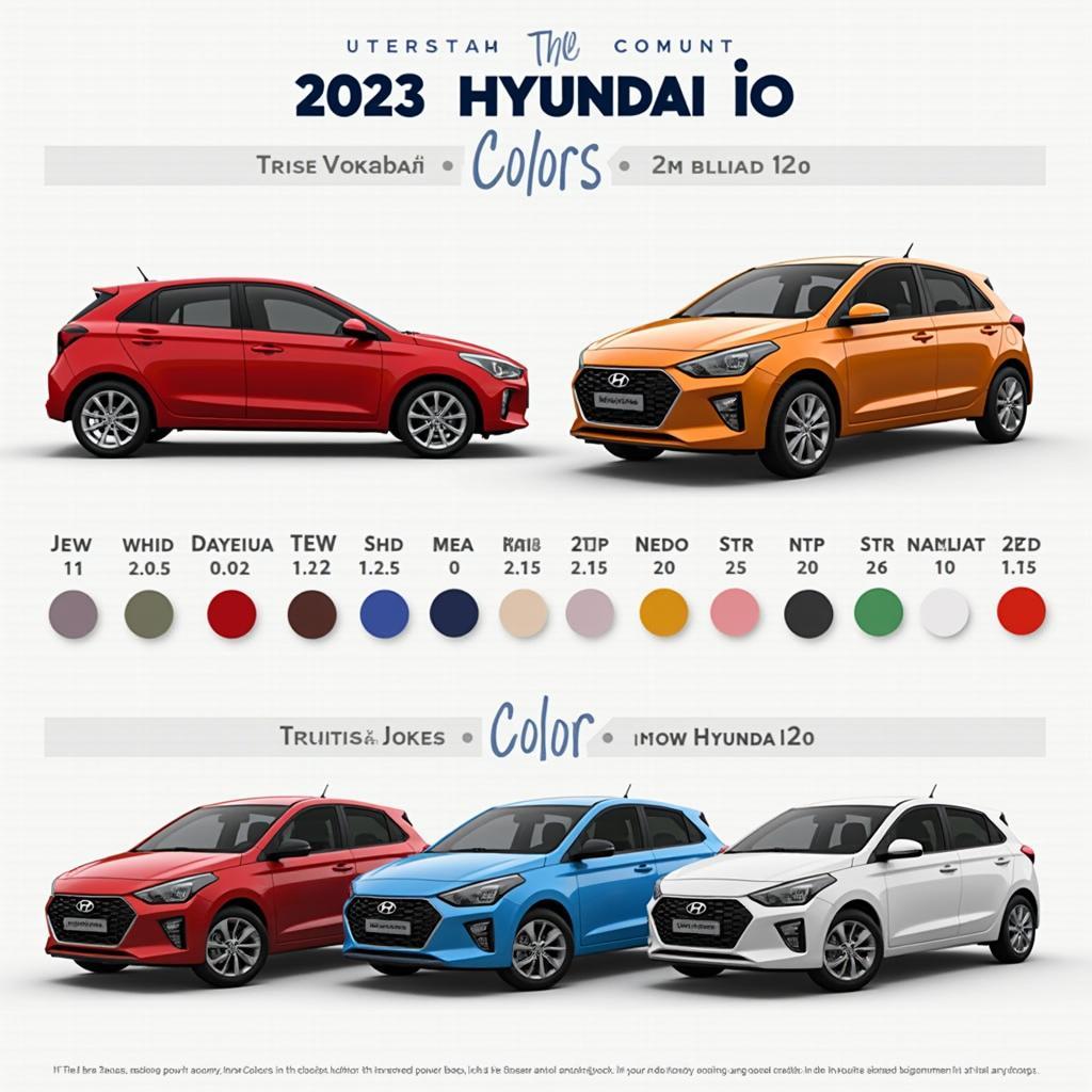 Hyundai i20 Farbenvergleich 2023