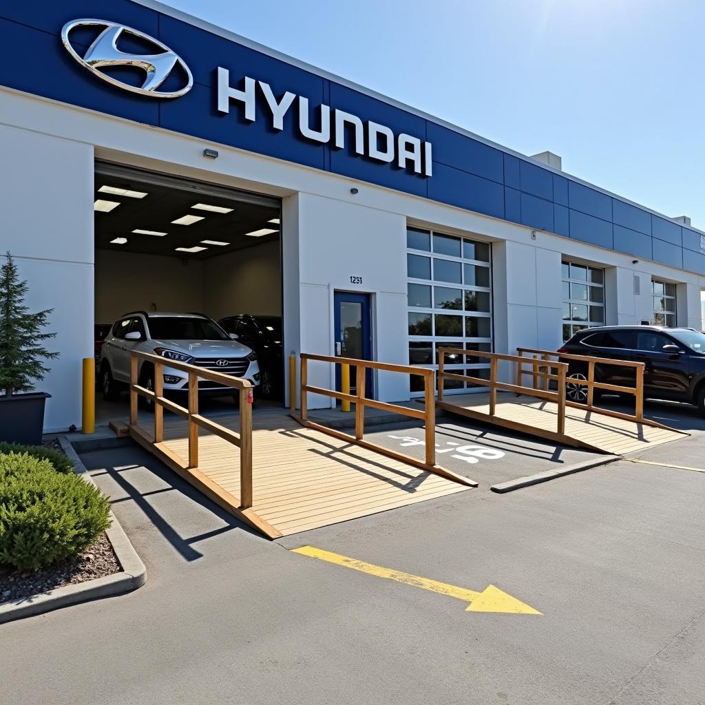 Behindertengerechte Werkstatt bei Hyundai