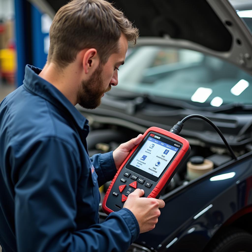 Anwendung des i5m60 Diagnosegeräts in der Autowerkstatt