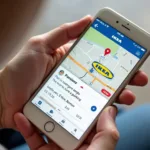 Navigation zum IKEA Parkplatz mit der App