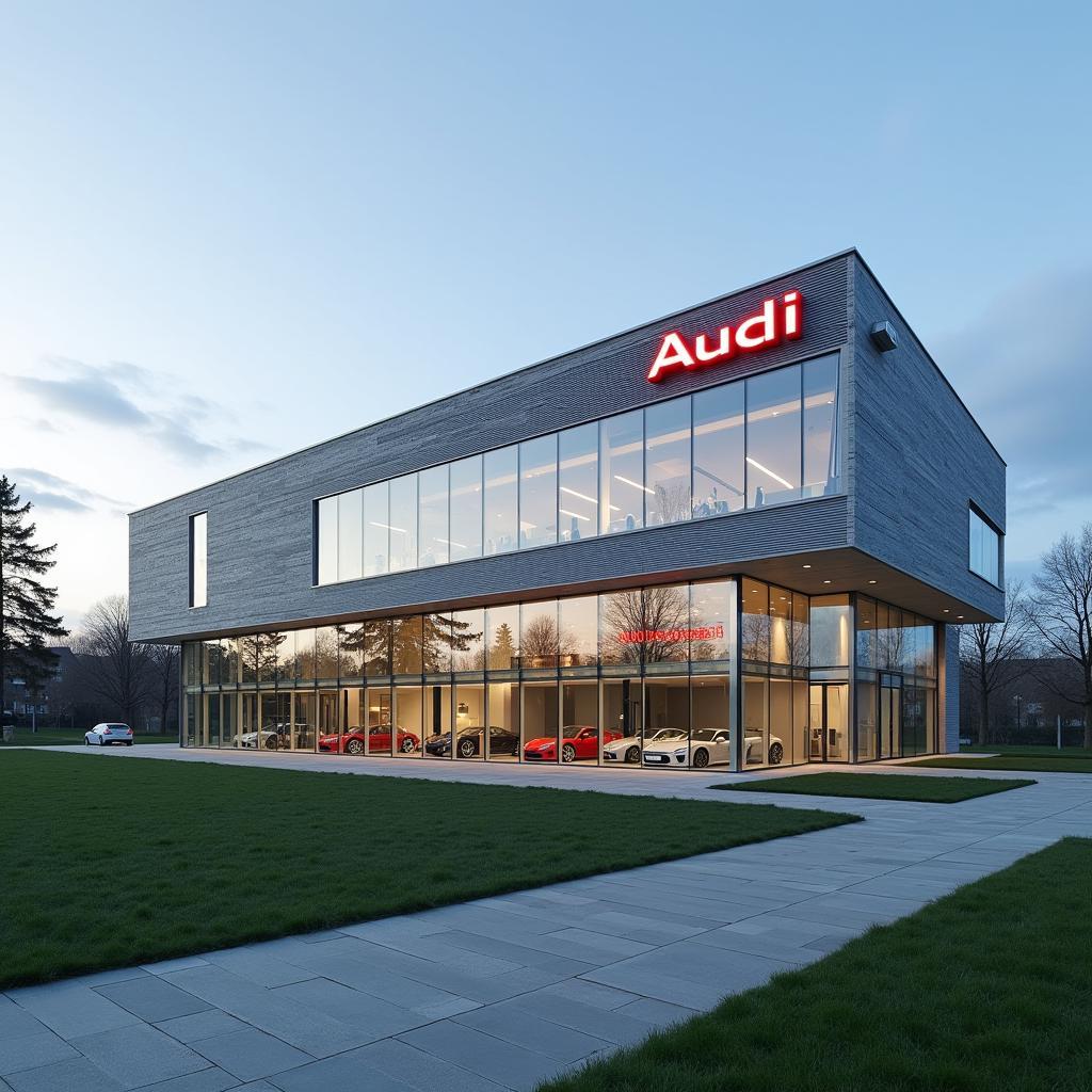 Audi Hauptquartier in Ingolstadt: Ein Symbol deutscher Automobiltradition.