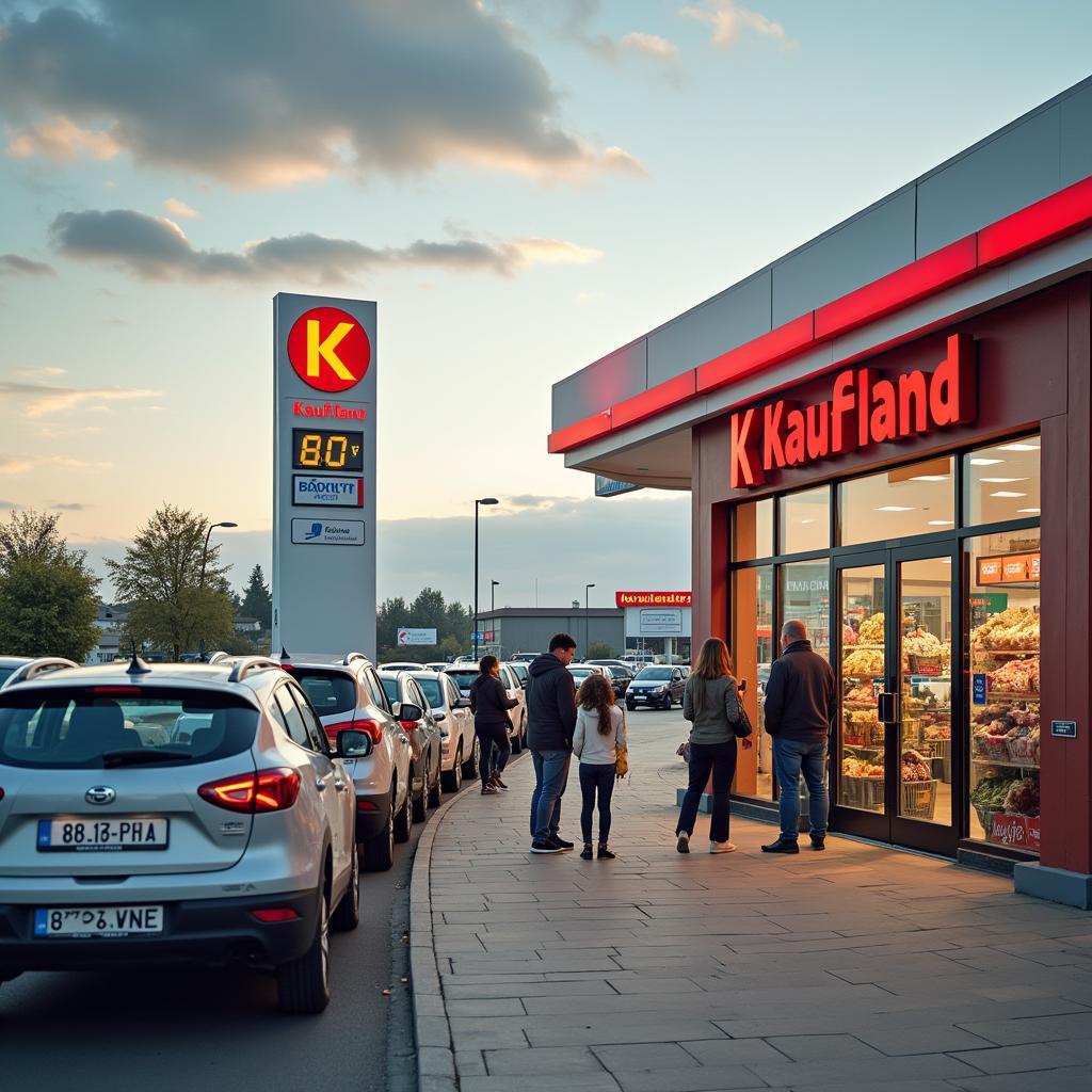 Warteschlange und Vorteile an Kaufland Tankstellen