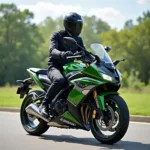 Probefahrt mit gebrauchten Kawasaki Motorrad