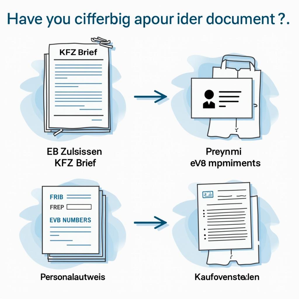 KFZ Brief und wichtige Dokumente