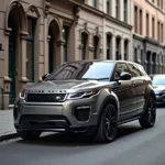 Kleiner Range Rover Evoque in der Stadt