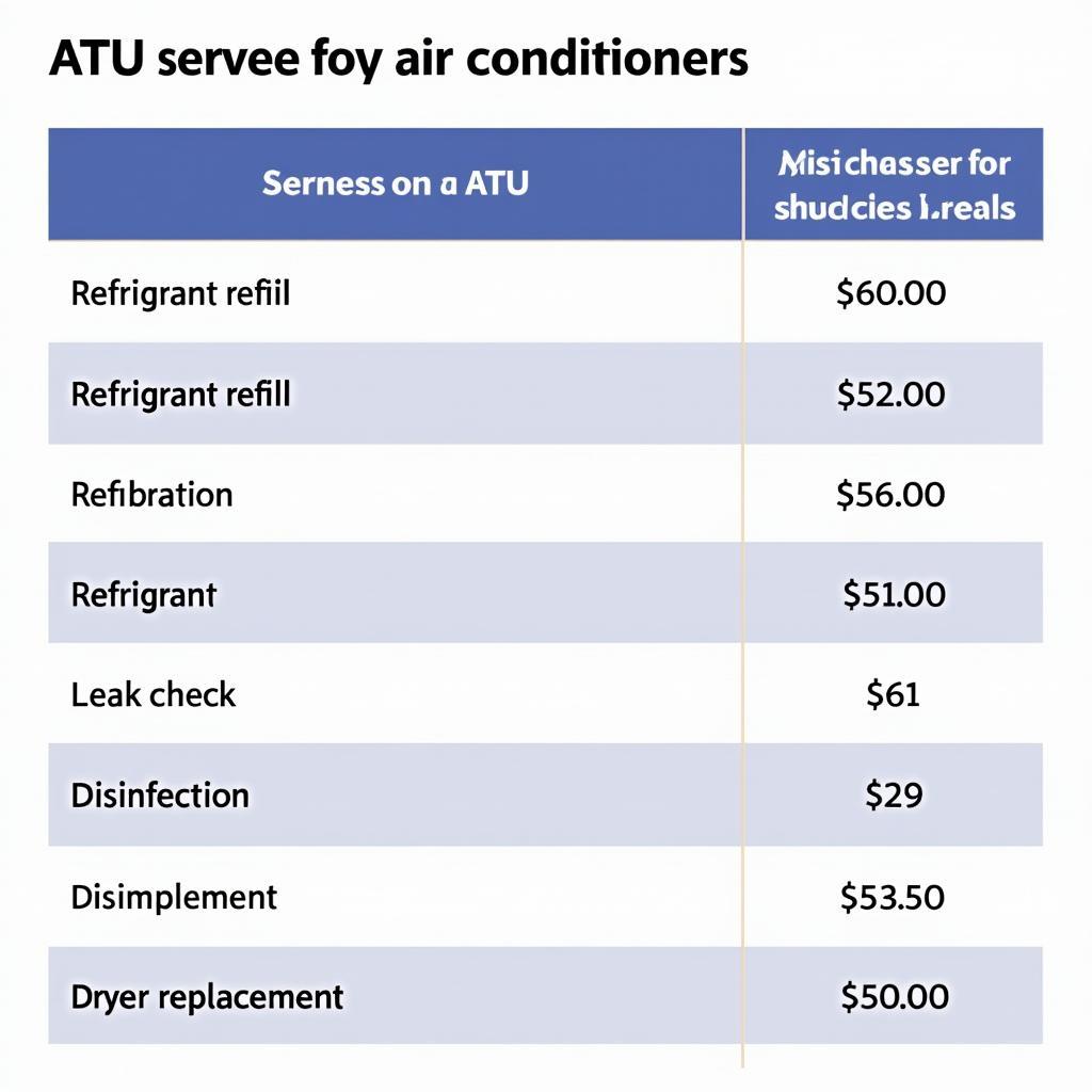 Klimaservice ATU: Leistungen und Preise