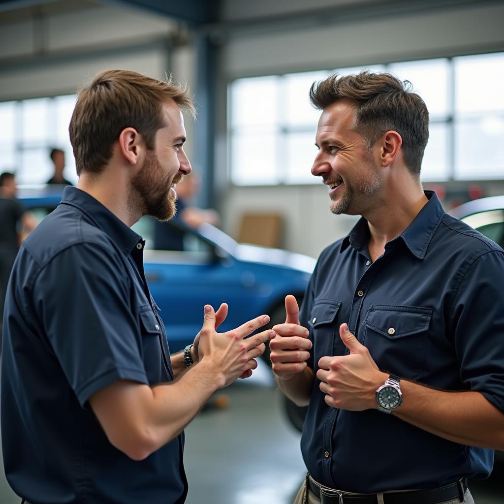 Kommunikation in der Kfz-Werkstatt auf Englisch