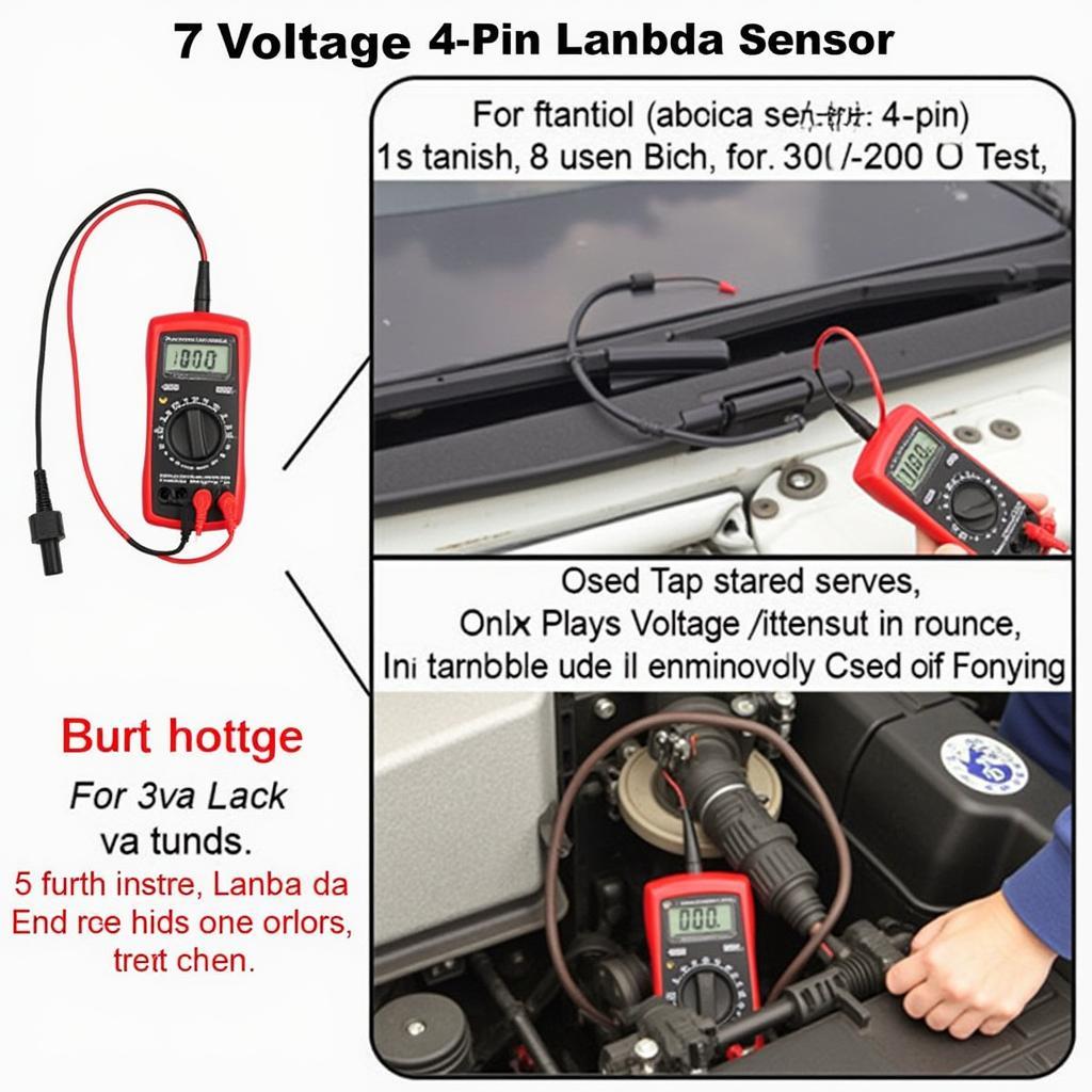 Lambdasonde 4-polig Prüfung mit Multimeter