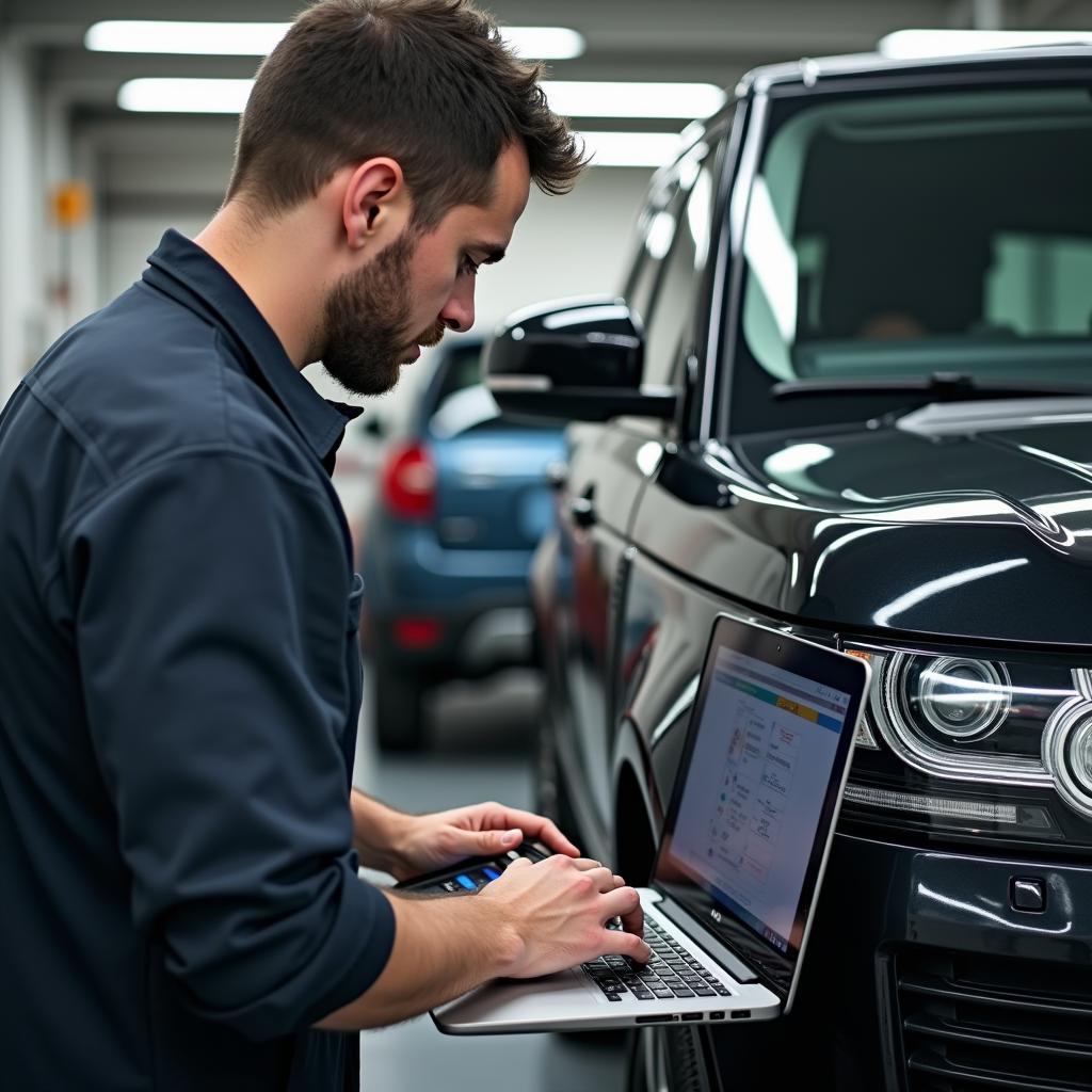 Land Rover Diagnose in der Werkstatt