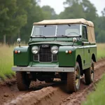 Land Rover Series I Geländewagen im Einsatz