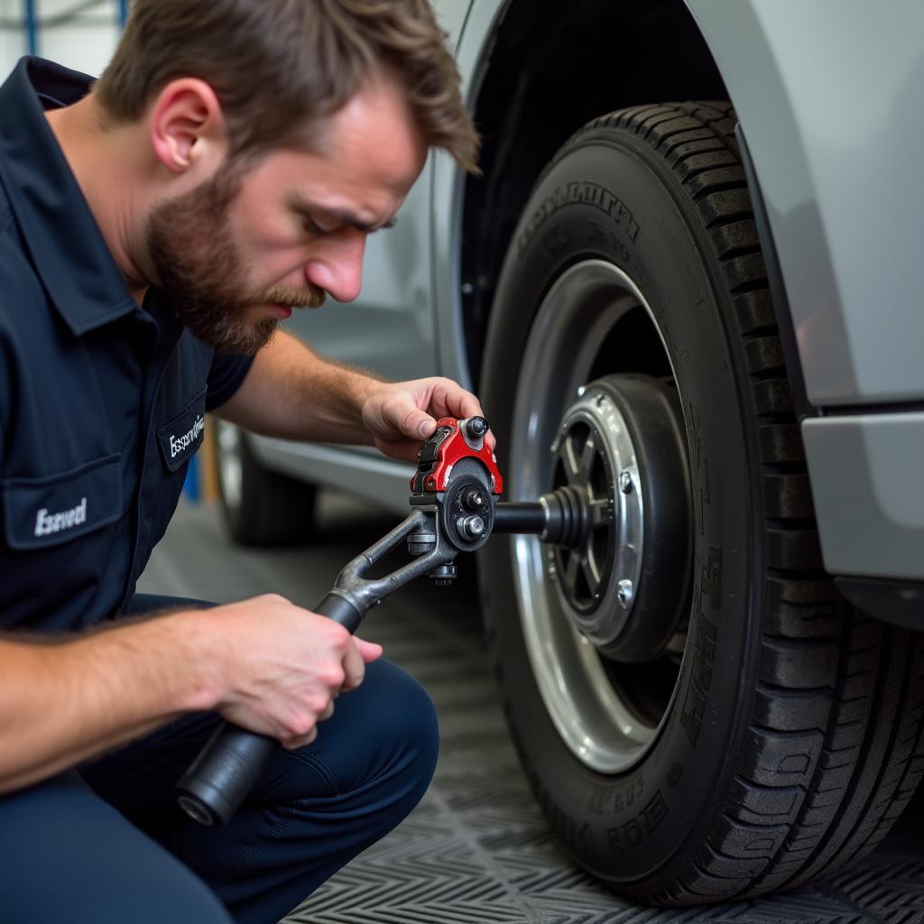 Wartung und Reparatur eines Lenkgetriebes