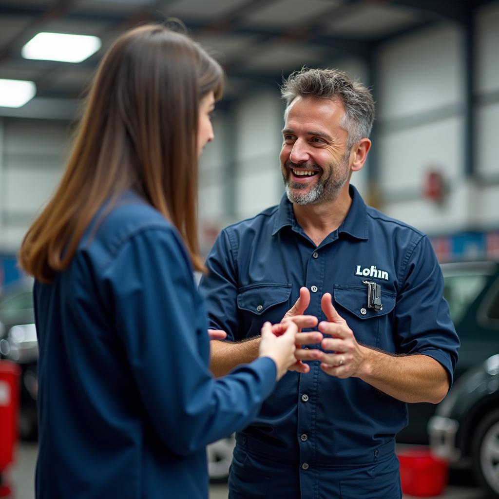 Kundenberatung im Lohner Autohandel