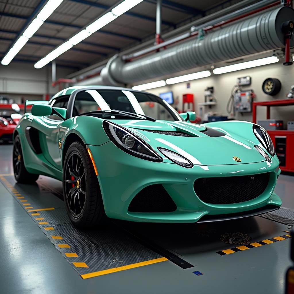 Lotus Elise PS in der Werkstatt: Regelmäßige Wartung ist entscheidend für die optimale Performance