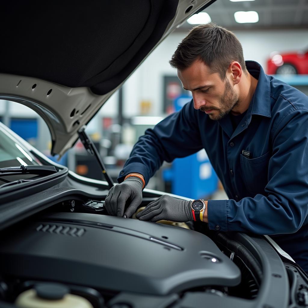 Inspektion des Maserati Quattroporte Motors