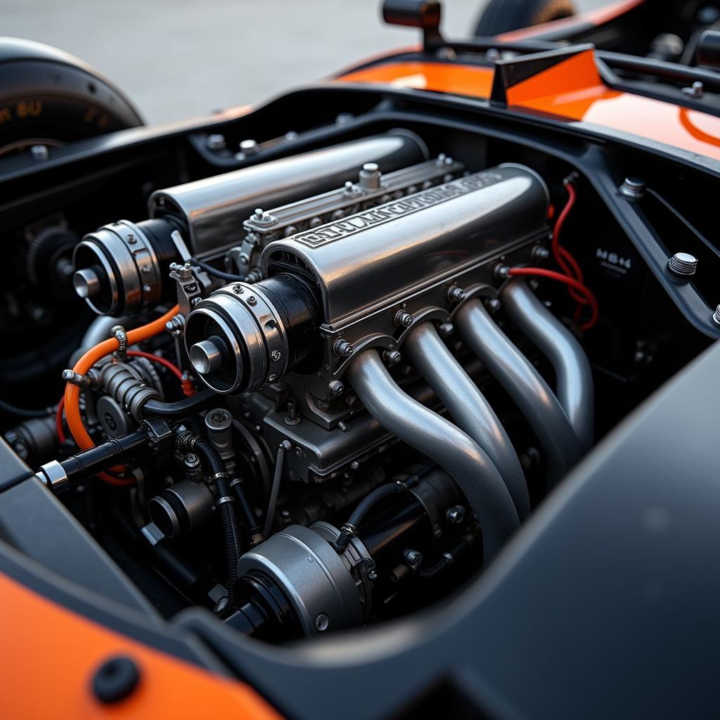 McLaren M8F Motor Details: Ein genauerer Blick auf das Herzstück des legendären Rennwagens.