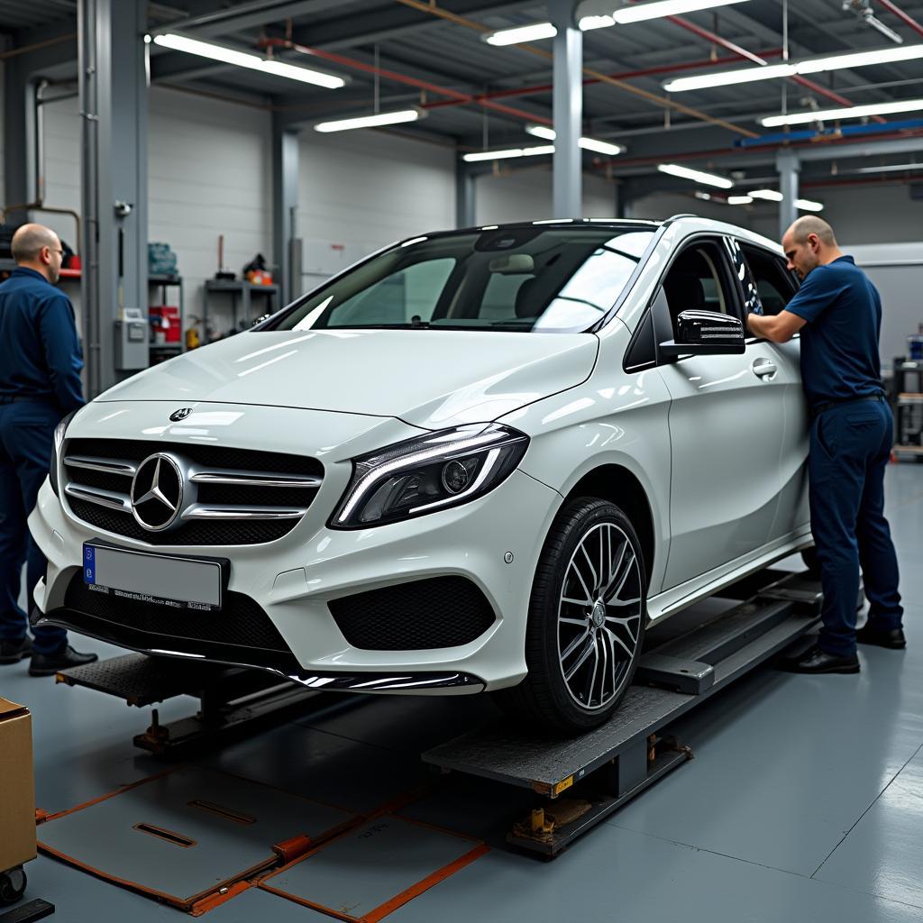 Manutenzione Mercedes Classe B in officina