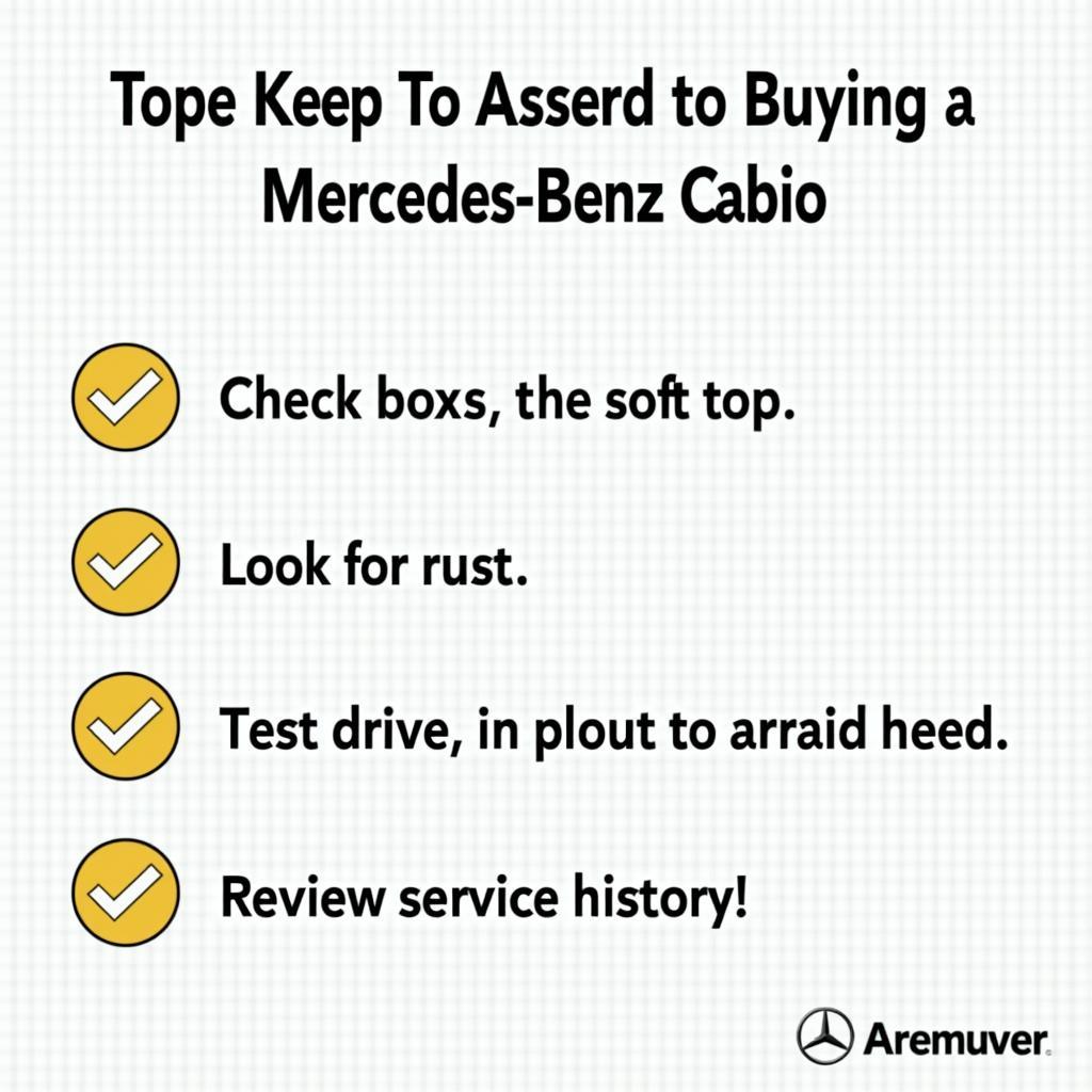 Checklist for buying a used Mercedes-Benz convertible