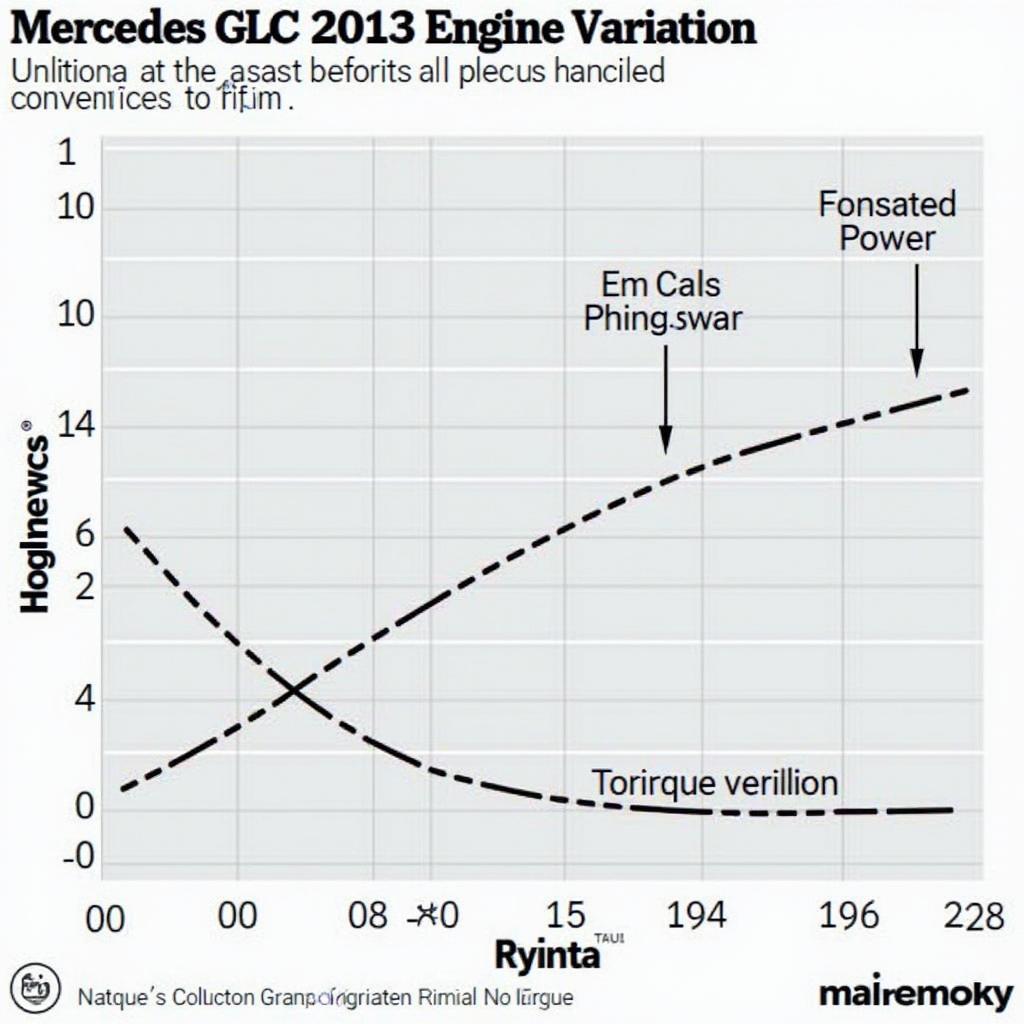 Leistungsdiagramm eines Mercedes GLC 2023 Motors