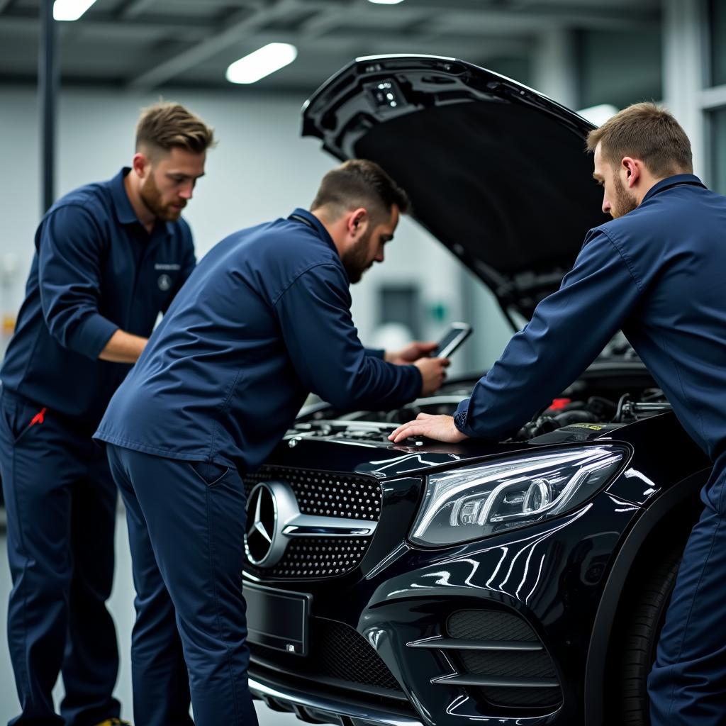 Mercedes Leuchtender Stern Experten Unterstützung