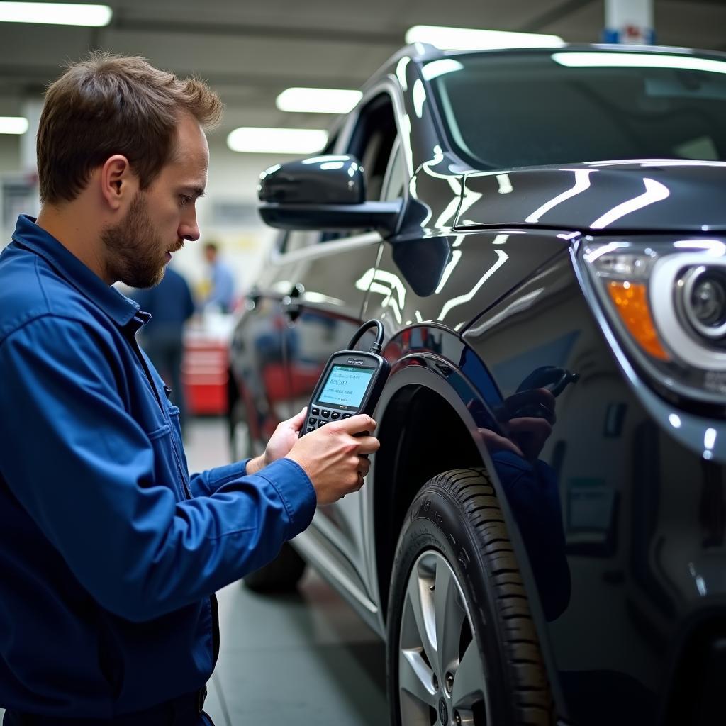 Diagnosis kesalahan di bengkel mobil